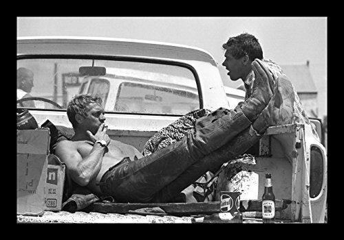 Historical Photo Collection 8 x 10 Photo Framed Steve_Mcqueen_Bud_Ekins On High Qquality Fiji Film Paper