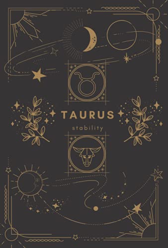 180-page Black Taurus Astrology Journal