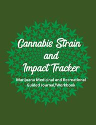 Cannabis Strain and Impact Tracker: Marijuana Medicinal and Recreational Guided Journal/Workbook, dark green with circle