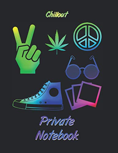 Notebook with magic marijuana leaves. Notepad for chillout people. Peace, love and harmony in color.: Peace love and harmony in color. The healing … Notebooks for Chillout people – Marijuana)